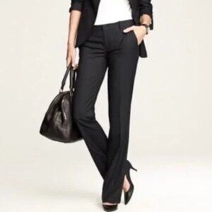 NEW J. Crew City Fit Straight Leg Bootcut Boot Cut Fit Mid Rise Dark Slacks Pant